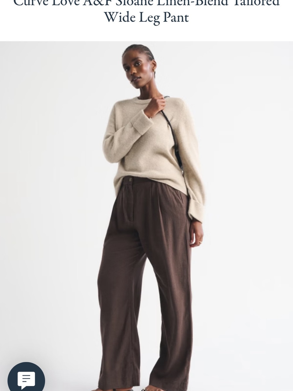 Worn twice
Abercrombie & Fitch Wide-Leg Linen-Blend Pants in Dark Brown